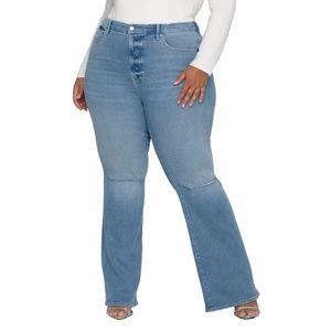 GOOD AMERICAN | Good Flare Ripped High Waist